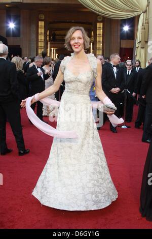 German director Wim Wenders' wife Donata Wenders arrives at the 84th Annual Academy Awards aka Oscars at Kodak Theatre in Los Angeles, USA, on 26 February 2012. Photo: Hubert Boesl Stock Photo