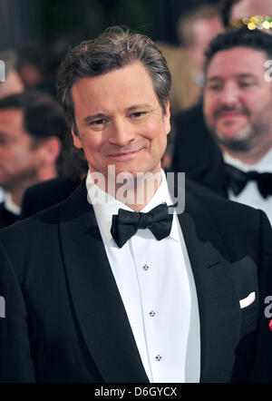 British actor Colin Firth arrives at the 84th Annual Academy Awards aka Oscars at Kodak Theatre in Los Angeles, USA, on 26 February 2012. Photo: Hubert Boesl Stock Photo