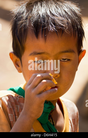 Young boy in Inn Thein Village, Myanmar 2 Stock Photo