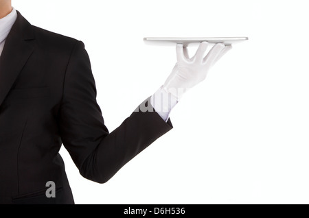 businessman holding the tablet pc Stock Photo