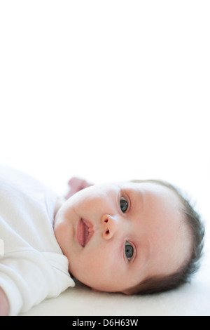Five week old baby girl Stock Photo