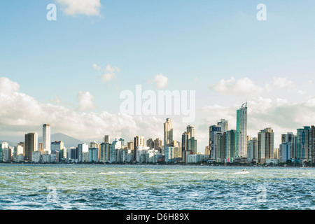 City of Balneario Camboriu viewed from Barra Norte. Stock Photo