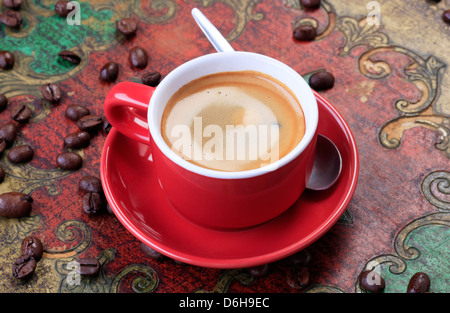 Cup of coffee with smooth brown foam Stock Photo