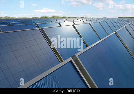 Solar panels, artwork Stock Photo