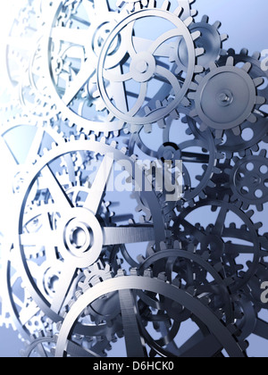 Cogs and gears, artwork Stock Photo