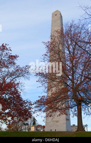 Bunker Hill Monument in Boston Massachusetts Stock Photo