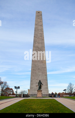 Bunker Hill Monument in Boston Massachusetts Stock Photo
