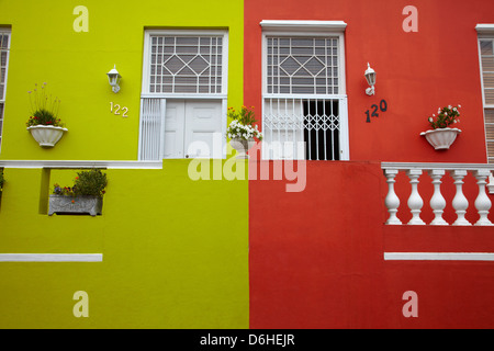 Colourful houses, Bo-Kaap, Cape Town, South Africa Stock Photo