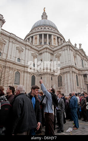 The funeral of Baroness Thatcher held at St. Paul's Cathedral, London, UK on 17th April 2013. Margaret Thatcher also known as the 'Iron Lady' was the longest-serving British Prime Minister of the 20th century and is the only woman to have held the office. Stock Photo