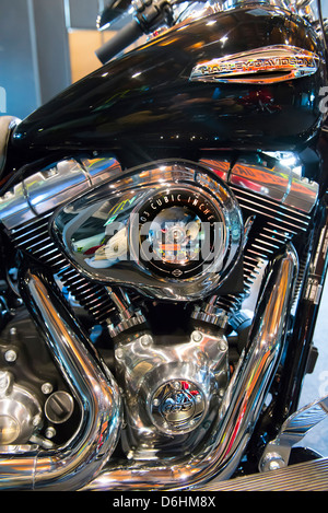 A detail of Harley Davison Motorbike Stock Photo