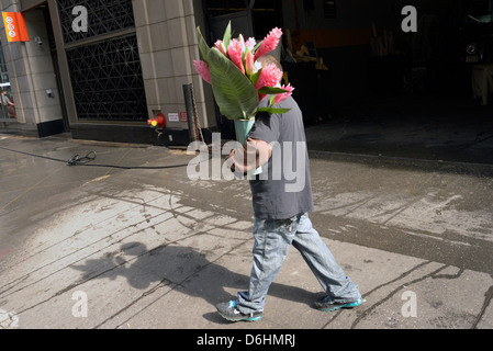 new york flower carrier Stock Photo