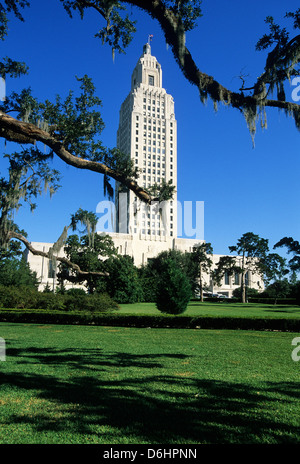 Elk283-1120v Louisiana, Baton Rouge, Louisiana State Capitol,1932 Stock Photo