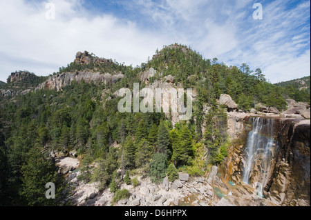 Cusarare waterfall, Creel, Barranca del Cobre, Copper Canyon, Chihuahua state, Mexico, North America Stock Photo