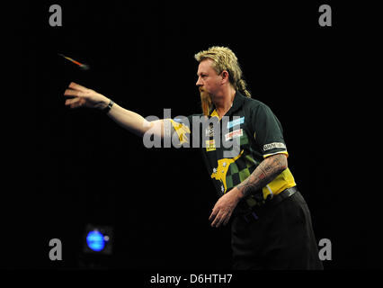 18.04.2013 Dublin, Ireland.  round Eleven of the Premier League Darts from The O2 in Dublin. Stock Photo