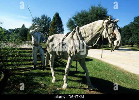 Elk283-1215 Louisiana, Baton Rouge, LSU Rural Life Museum, entry figure Stock Photo