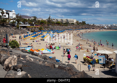 Beach at Playa Blanca, Lanzarote Stock Photo