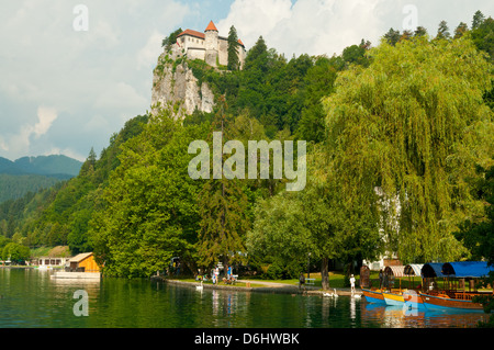 Bled Castle and Lake, Bled, Slovenia Stock Photo