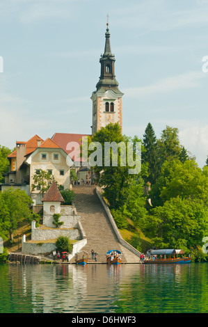 Church of the Assumption of Mary, Bled Island, Bled, Slovenia Stock Photo
