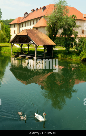 Otocec Castle near Novo Mesto, Slovenia Stock Photo