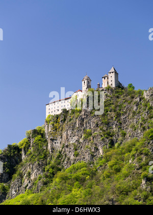 South Tyrol, Italy. Saeben Monastery near Klausen in the Eisack Valley. Stock Photo