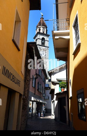 Ascona, Switzerland, look at the little old town of Ascona Stock Photo