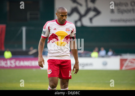 April 13th 2013 NY4 New York Red Bulls Forward Thierry Henry (14) Henry paces during the start of the game. Stock Photo