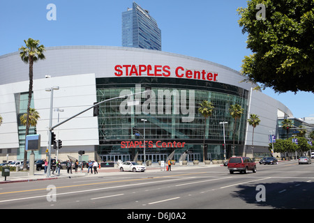 LOS ANGELES, CALIFORNIA, USA - April 16, 2013 - The Staples Center in Downtown Los Angeles on April 16, 2013. Stock Photo