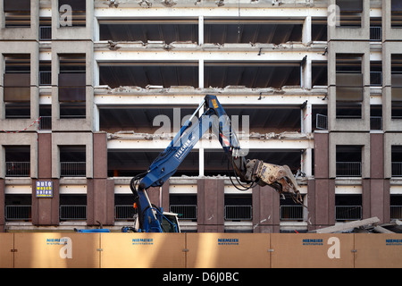 Berlin, Germany, demolition of a parking garage in Berlin-Mitte Stock Photo
