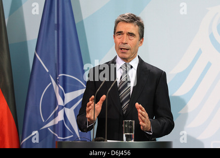 Berlin, Germany, Anders Fogh Rasmussen, Secretary General of NATO Stock Photo