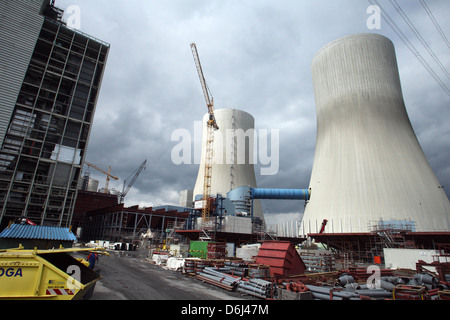 Hamm, Germany, Kuehltuerme of new coal-fired power plant Hamm Uentrop Stock Photo