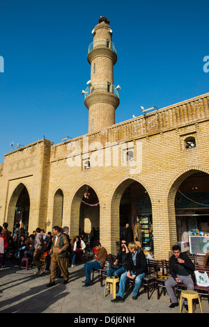 Huge square with below the citadel of Erbil (Hawler), capital of Iraq Kurdistan, Iraq, Middle East Stock Photo