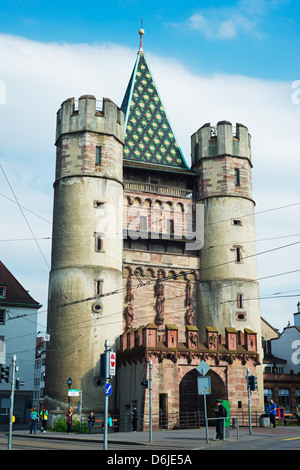 Old town city gate tower, Basel, Switzerland, Europe Stock Photo