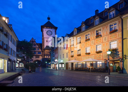 Old town city gate, Freiburg, Baden-Wurttemberg, Germany, Europe Stock Photo