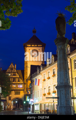 Old town city gate, Freiburg, Baden-Wurttemberg, Germany, Europe Stock Photo