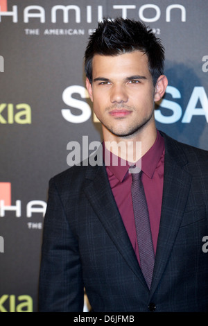 Taylor Lautner attends the Spanish premiere of his new film 'Abduction