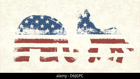 Democratic and Republican Political Symbols Stock Photo
