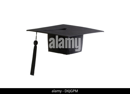 Black graduation cap, the symbolize of student graduating Stock Photo