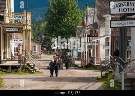 Main street in historic old gold town, Barkersville, British Columbia, Canada, North America Stock Photo