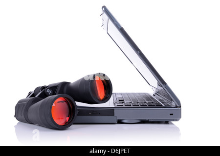 concept of computer or internet search isolated on white Stock Photo