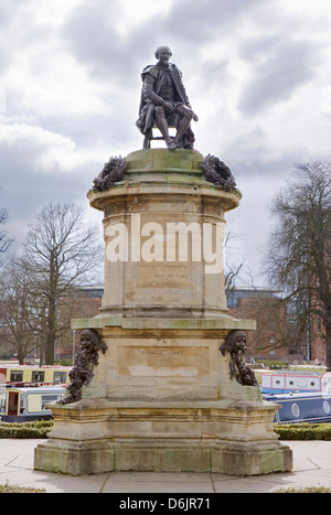 Shakespeare statue in Stratford upon avon Stock Photo