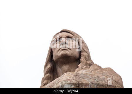 Chief Black Hawk statue created by Lorado Taft in Lowden State Park. Stock Photo