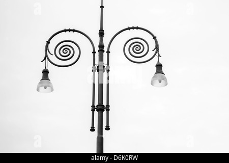Lamppost in Florence, Italy on White Background Stock Photo