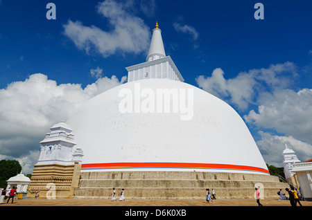 Ruvanvelisaya Dagoba, Anuradhapura, UNESCO World Heritage Site, North Central Province, Sri Lanka, Asia Stock Photo