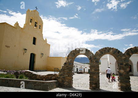 San Jose de Cachi church located at the main square in Cachi, Salta Province, Argentina, South America Stock Photo
