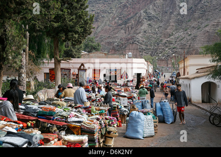 Market in Purmamarca, Quebrada de Humahuaca, Jujuy Province, Argentina, South America Stock Photo