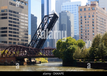 Chicago River scene, Chicago, Illinois, United States of America, North America Stock Photo