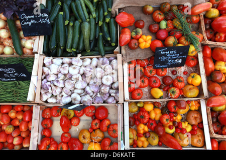 Picturesque Provence colorful market with fresh product Stock Photo