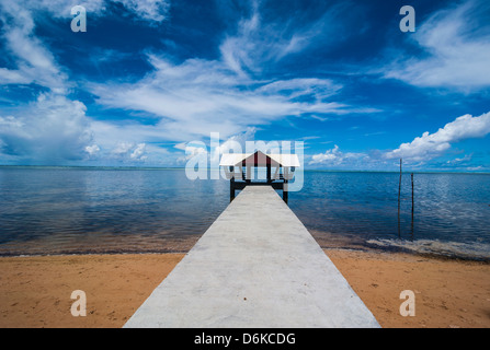 Boat pier in the north of the Island of Babeldoab, Palau, Central Pacific, Pacific Stock Photo