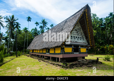 Oldest Bai of Palau, a house for the village chiefs, Island of Babeldoab, Palau, Central Pacific, Pacific Stock Photo