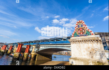 Chatham and Dover Railway sign on Blackfriars Bridge, London, England, UK Stock Photo